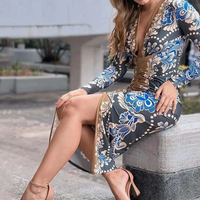 Eleanor | Long Sleeve Midi Dress