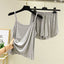 gray [suspender pants]