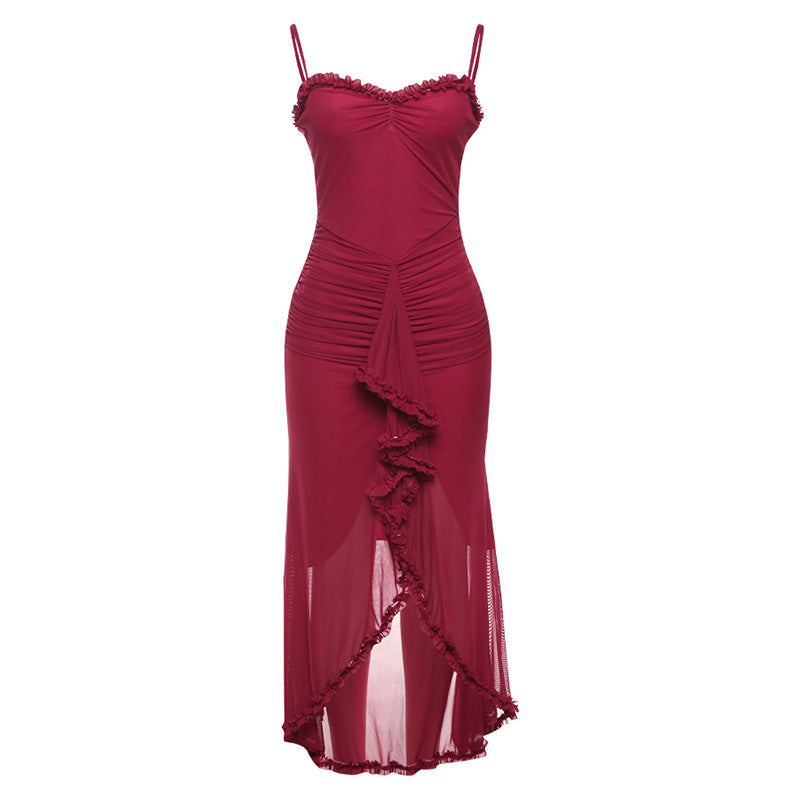 Evie | Summer Red Maxi Dress