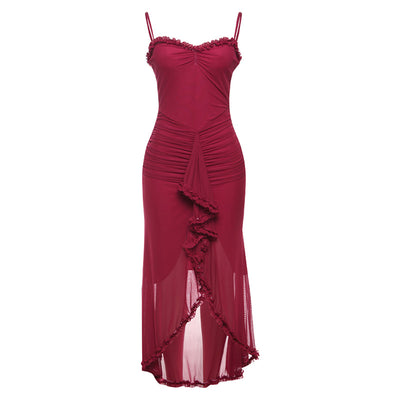 Evie | Summer Red Maxi Dress