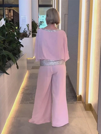 Lucia | 2-Piece Wide Trousers & Airy Blouse Set