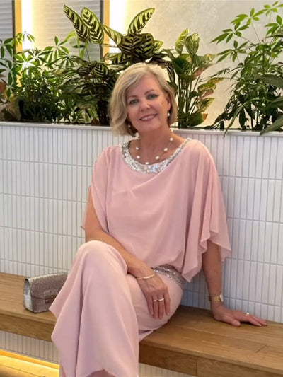 Lucia | 2-Piece Wide Trousers & Airy Blouse Set