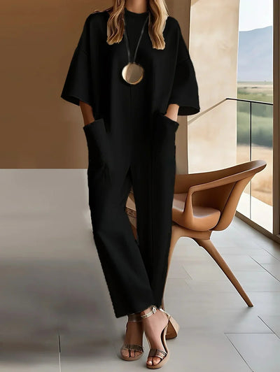 Aria | Casual Lapel Jumpsuit