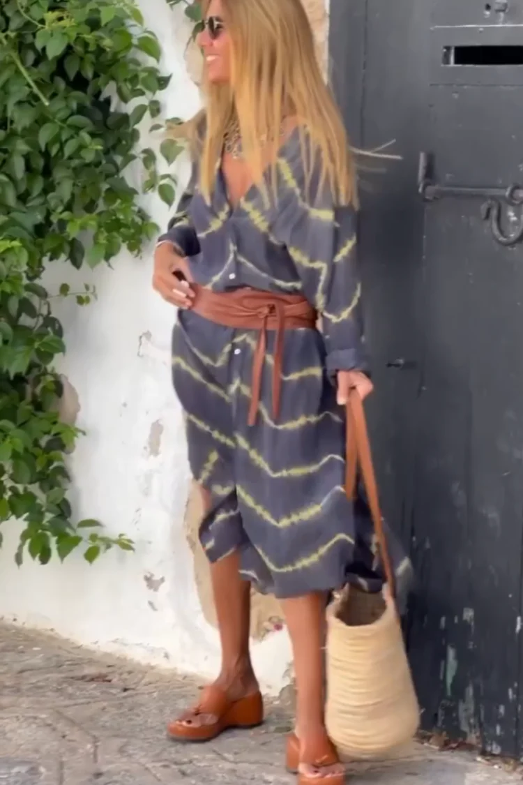 Gabriella | Elegant Loose V-Neck Maxi Dress