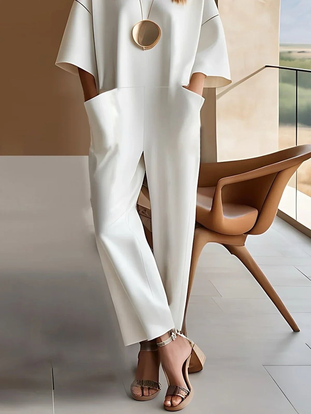 Aria | Casual Lapel Jumpsuit