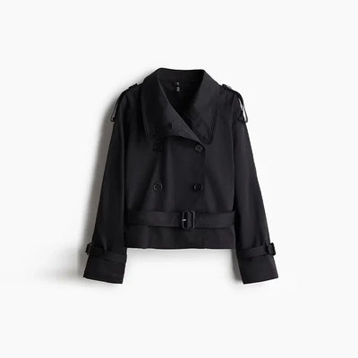 Rosalie | Elegant Short Belt Trench Coat
