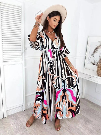 Georgia | Airy Elegant Gorgeous Printing Maxi Dress