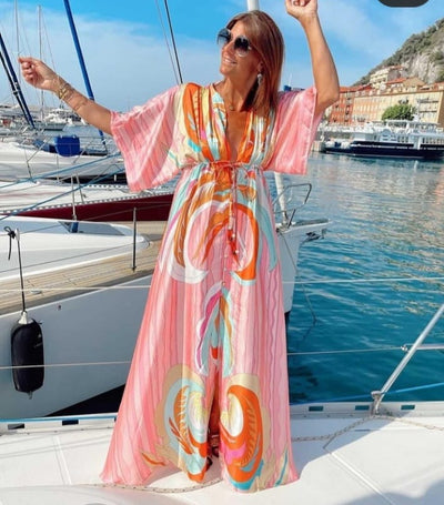Airy Elegant Gorgeous Printing Maxi Dress