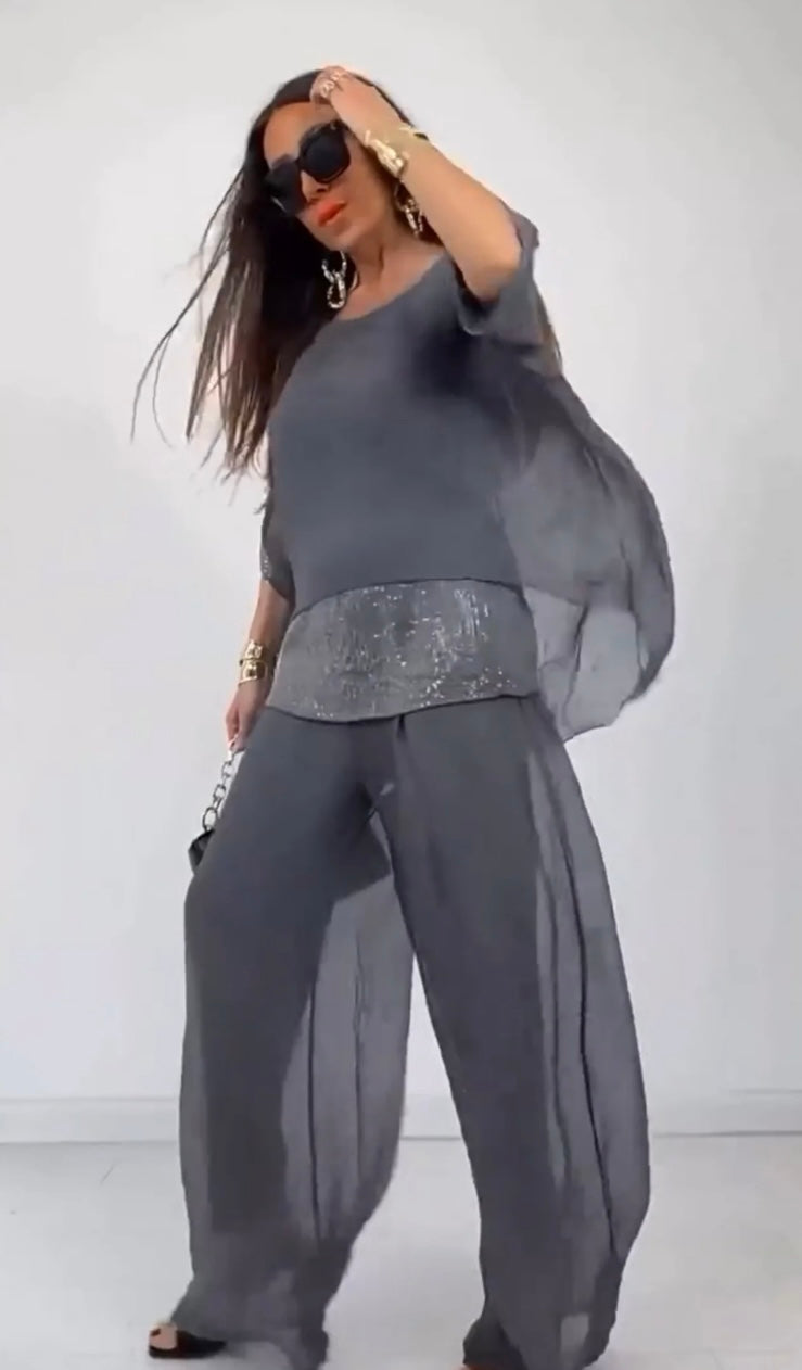 Airy Silk Blend Co-ord Set