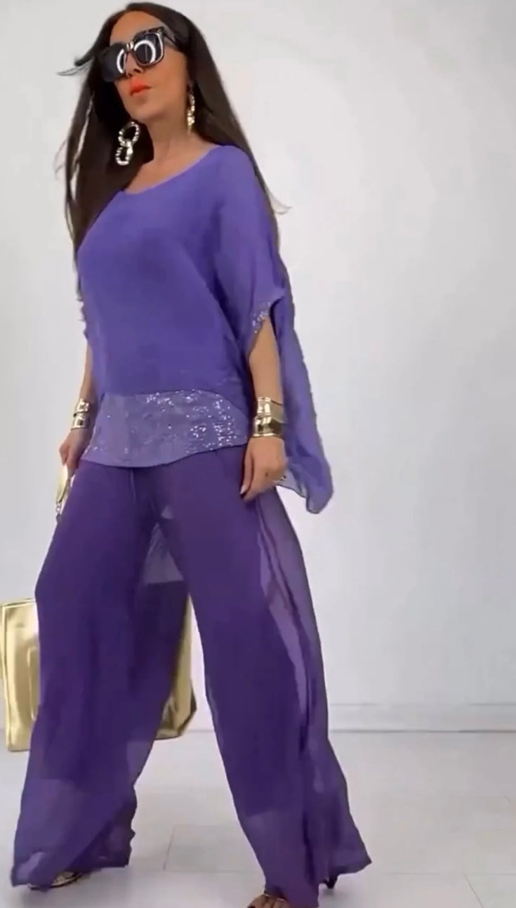 Airy Silk Blend Co-ord Set