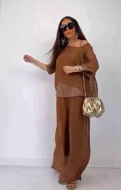 Airy Silk Blend Co-ord Set