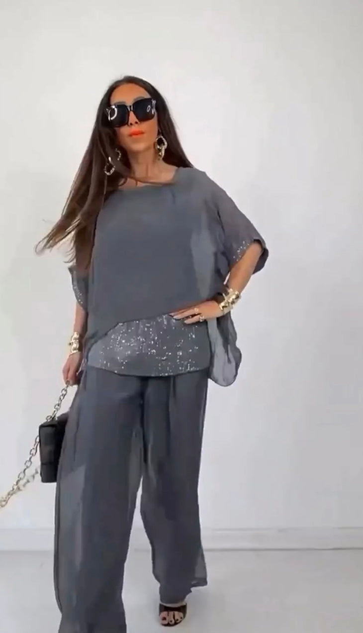 Airy Silk Blend Co-ord Set