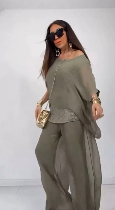 Airy Silk Blend Co-ord Set