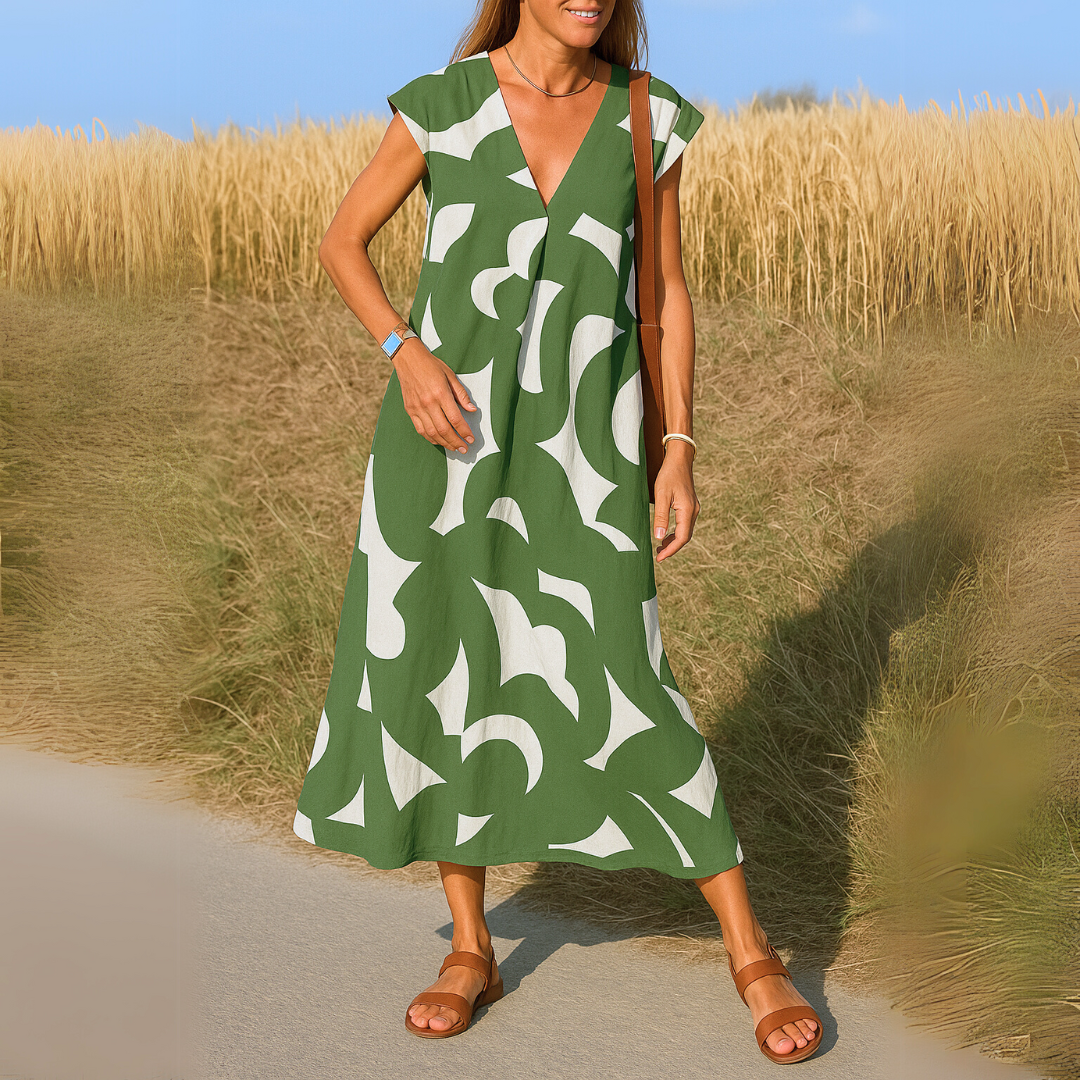 Airy V-Neck Dress