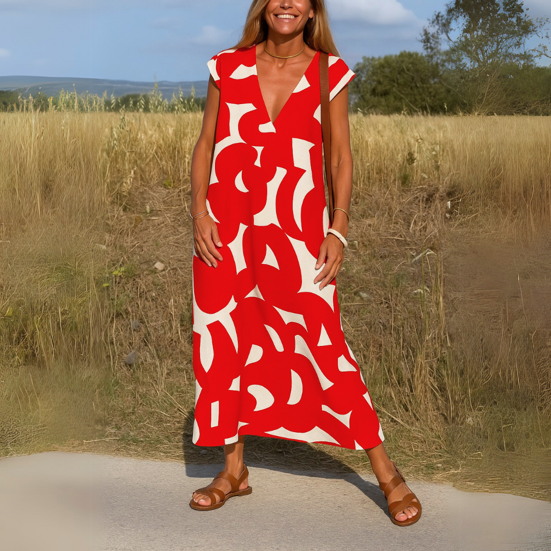 Airy V-Neck Dress