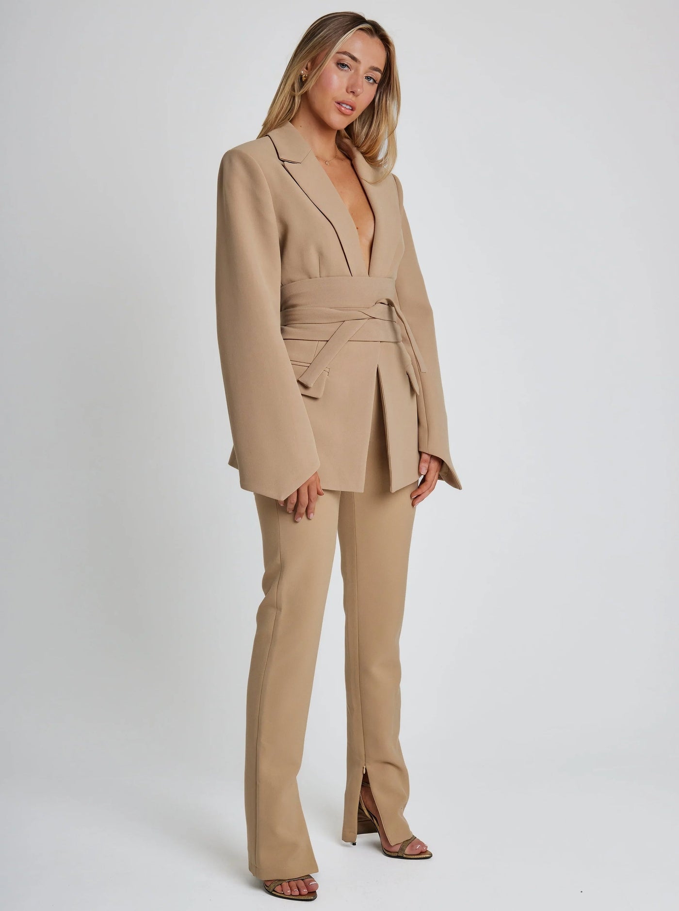 Casual Lapel Long Sleeve Suit Coat Blaze