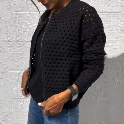 Casual Zipper Knit Jacket 