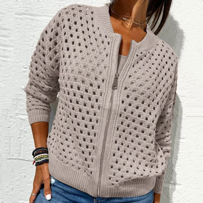 Casual Zipper Knit Jacket 