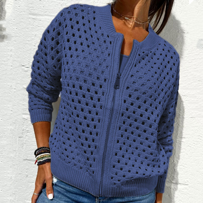 Casual Zipper Knit Jacket 