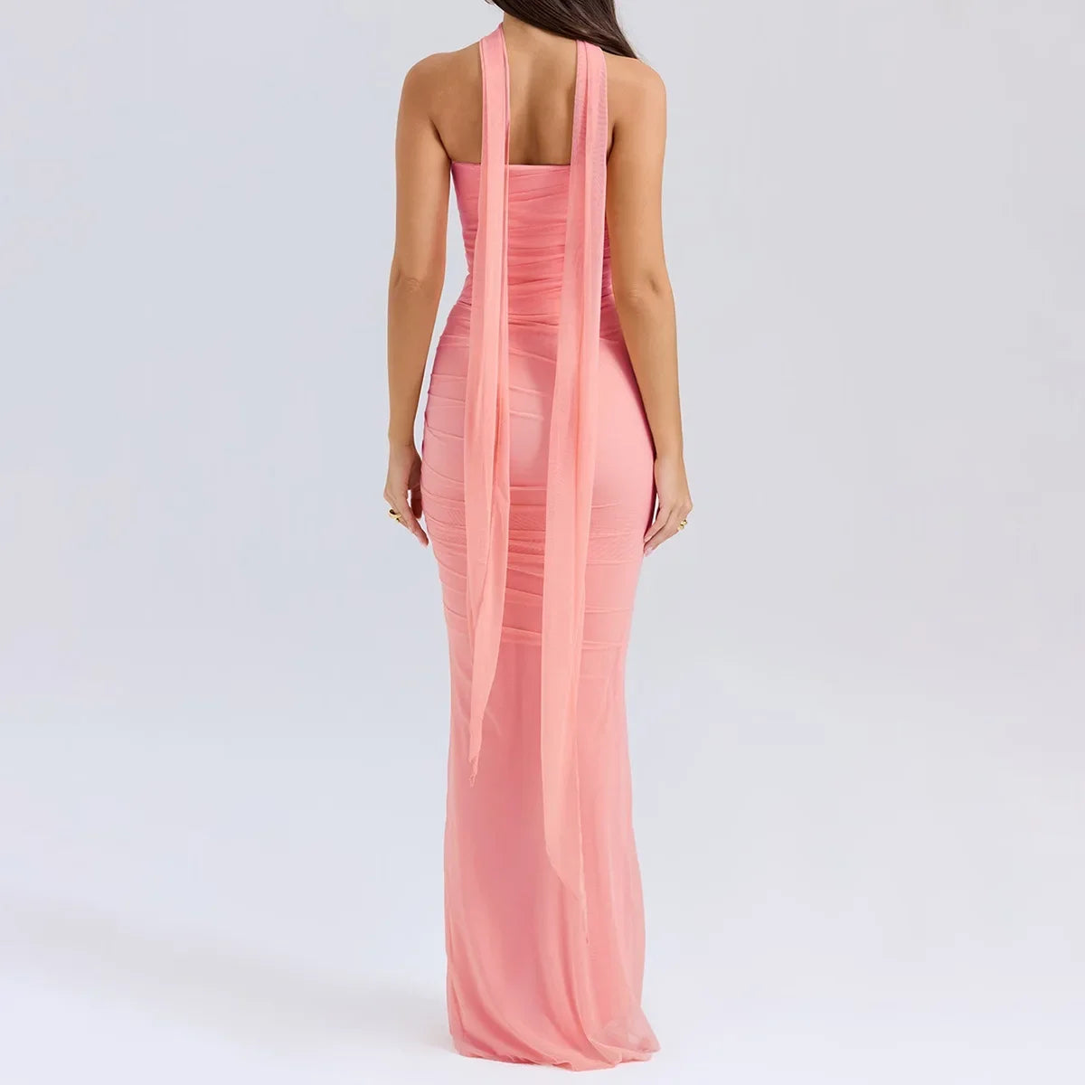 Cindy | Elegant 2 Pieces Dress Set with Scarf