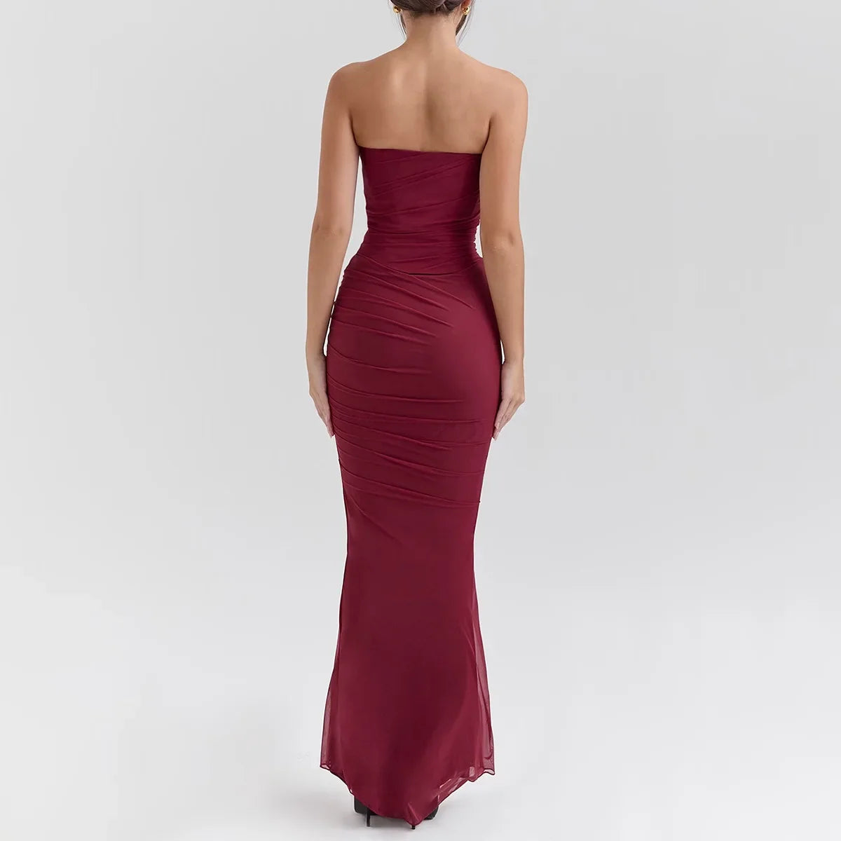 Cindy | Elegant 2 Pieces Dress Set with Scarf