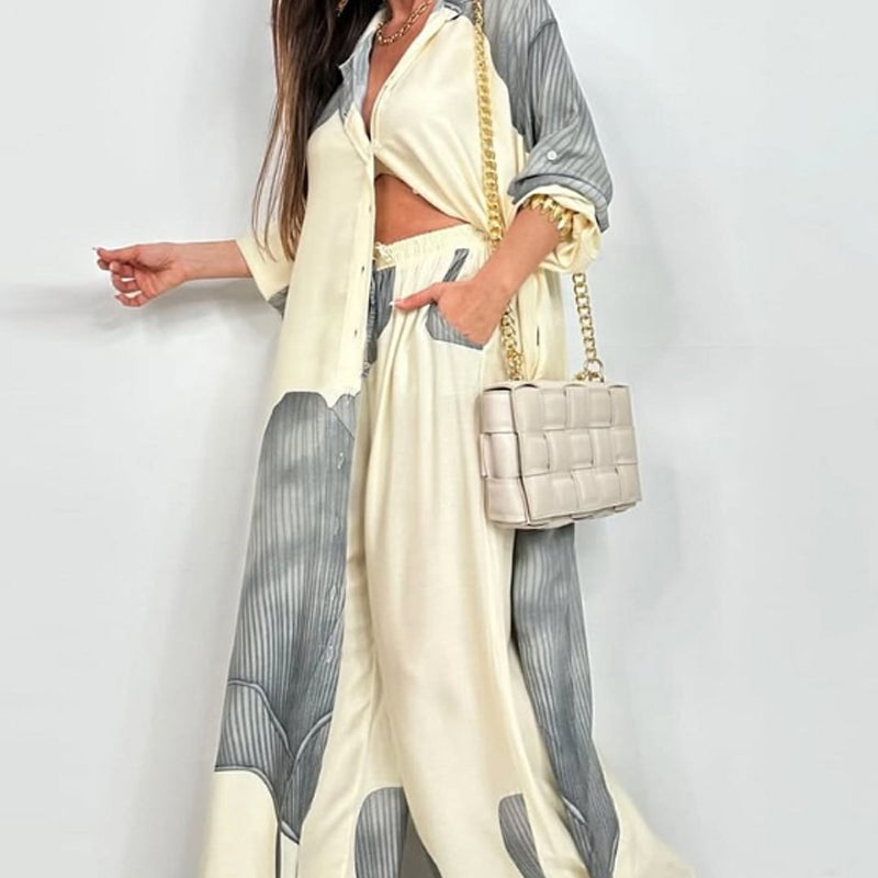 Elegant Fashion Long Shirt and Pant