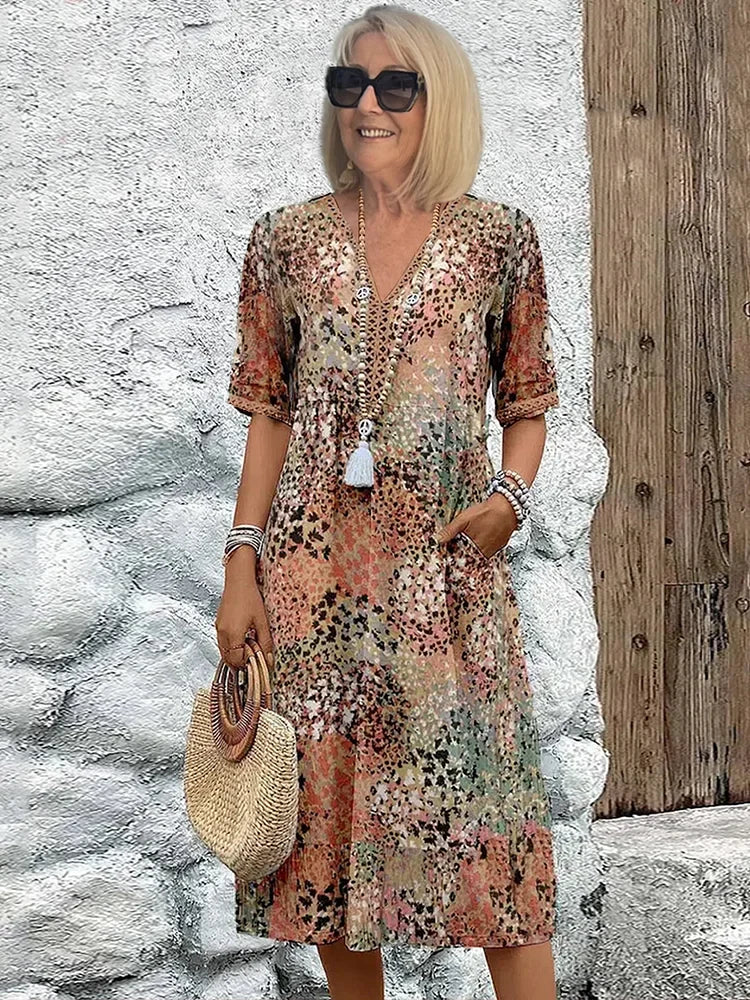 Elegant Floral Summer Dress