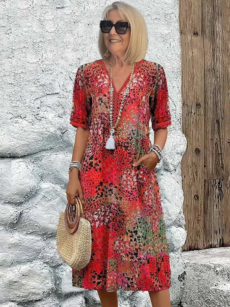 Elegant Floral Summer Dress