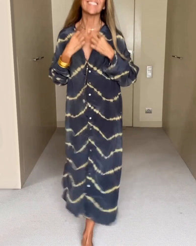 Elegant Loose V-Neck Maxi Dress 