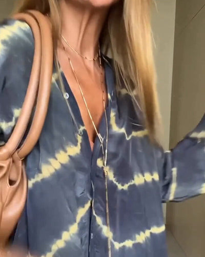 Elegant Loose V-Neck Maxi Dress 