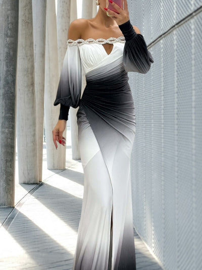 Elegant Off-Shoulder Evening Dress