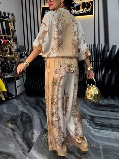 Elegant Printed Two-piece Set
