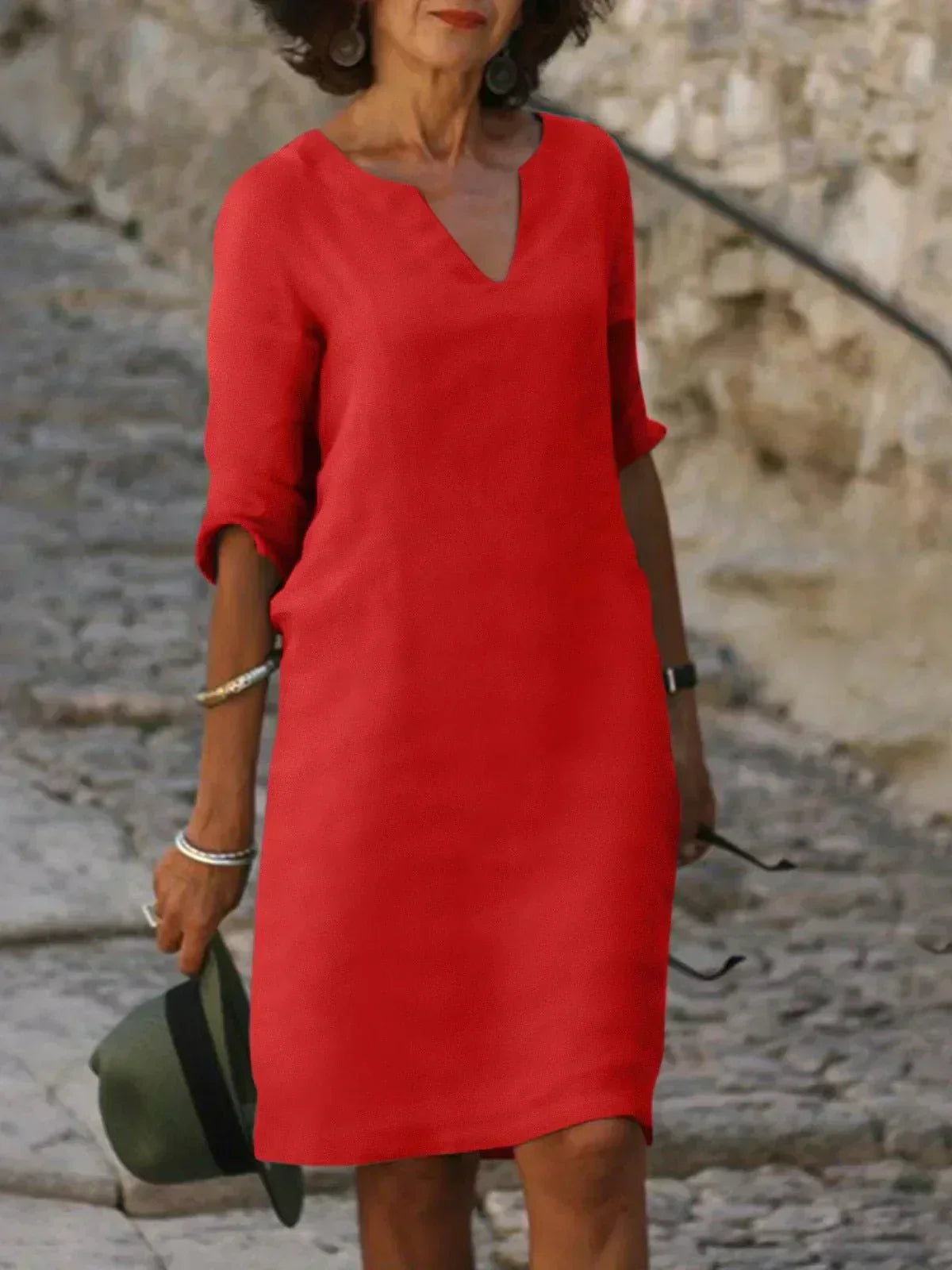 Elegant V-Neck Summer Dress