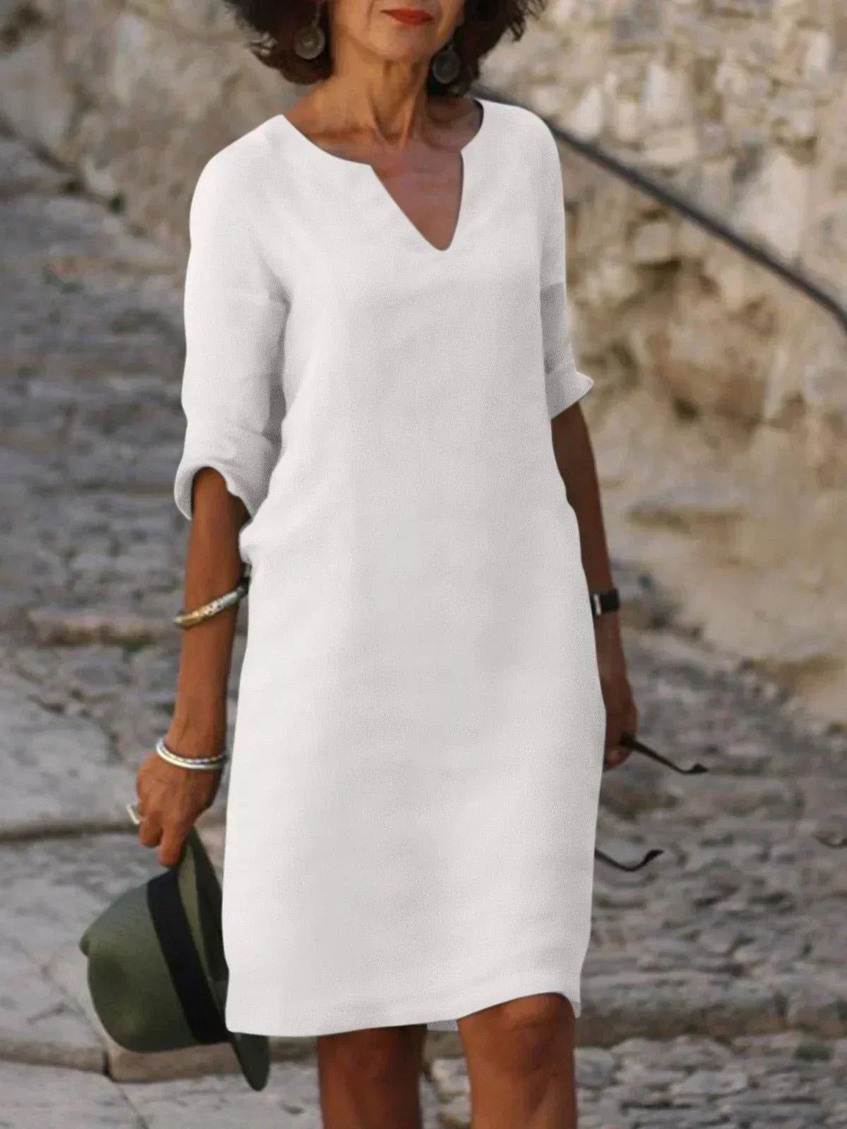Elegant V-Neck Summer Dress