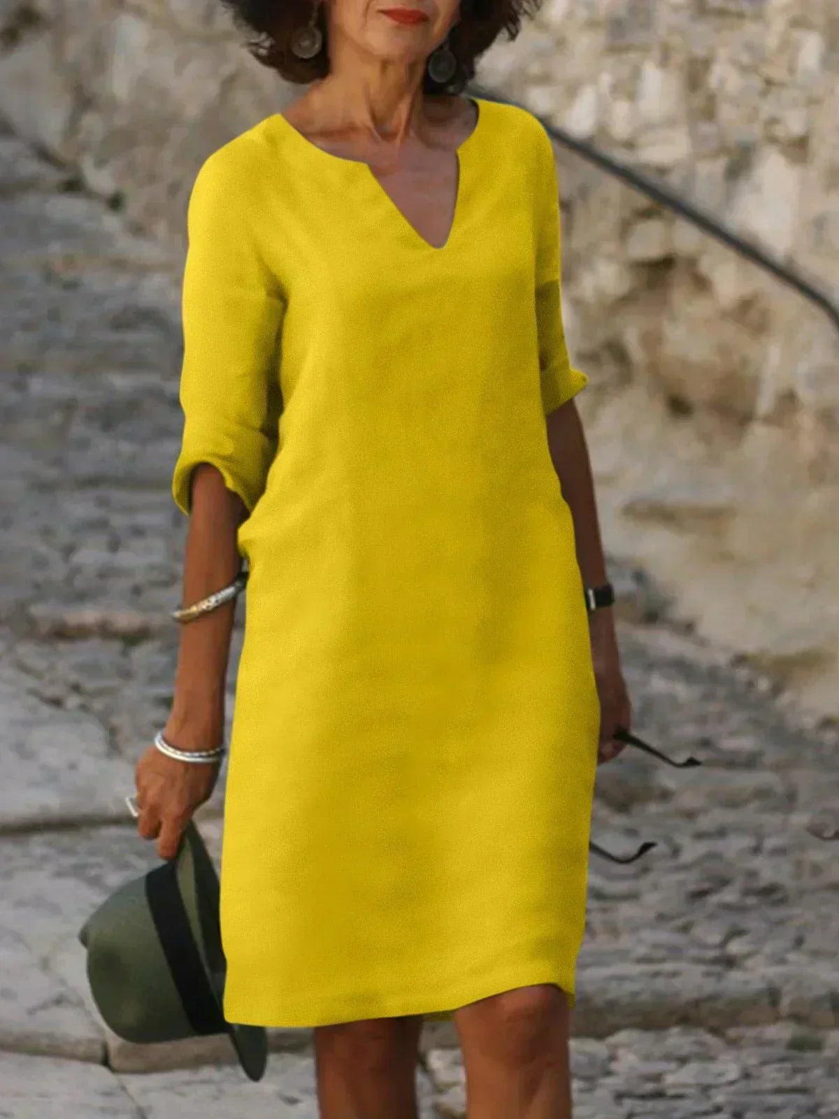 Elegant V-Neck Summer Dress