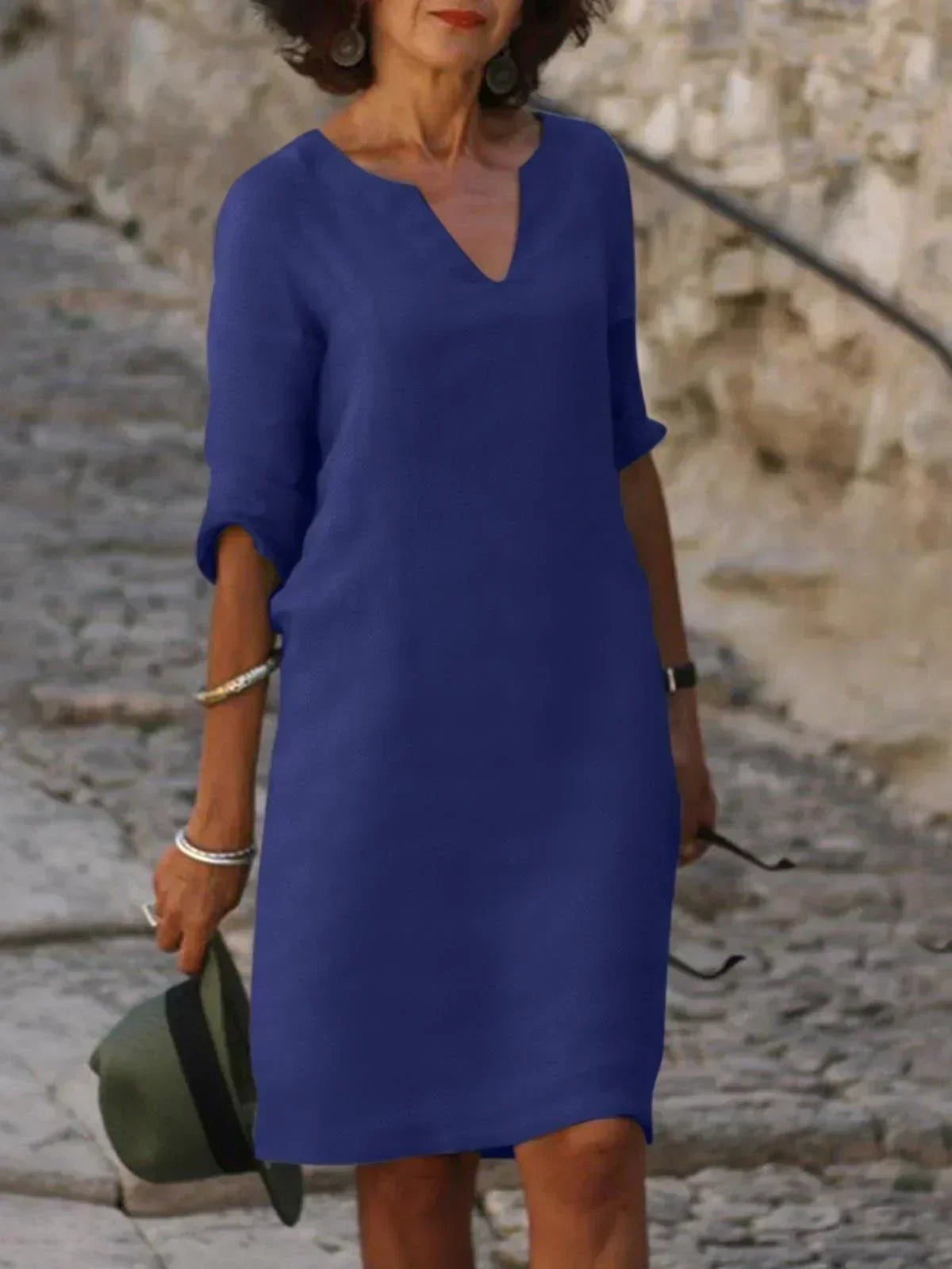 Elegant V-Neck Summer Dress