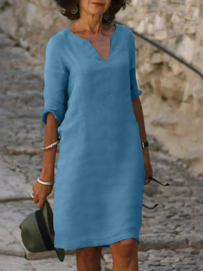 Elegant V-Neck Summer Dress