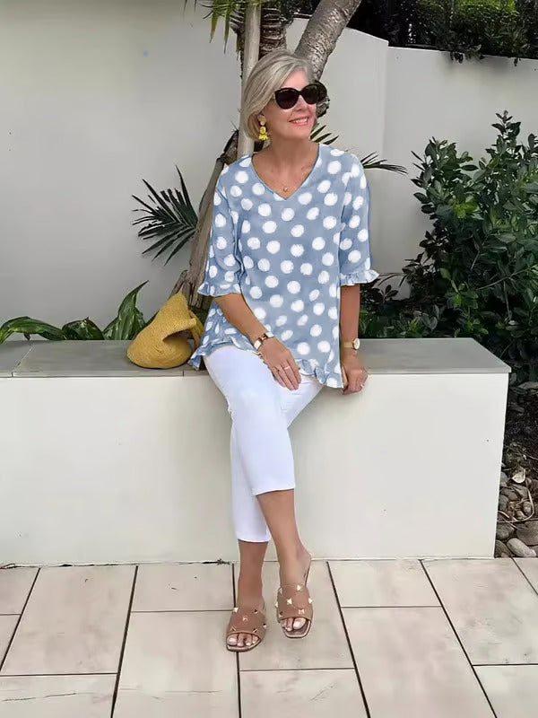 Elegant V-neck Blouse