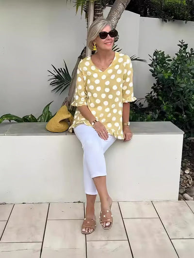 Elegant V-neck Blouse