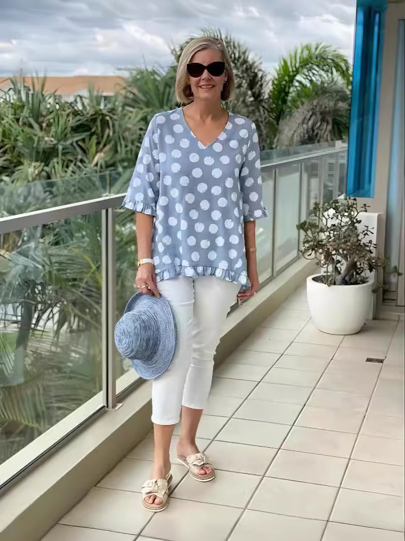 Elegant V-neck Blouse