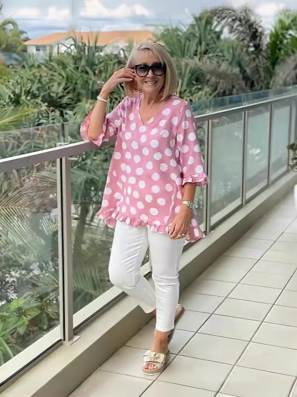 Elegant V-neck Blouse