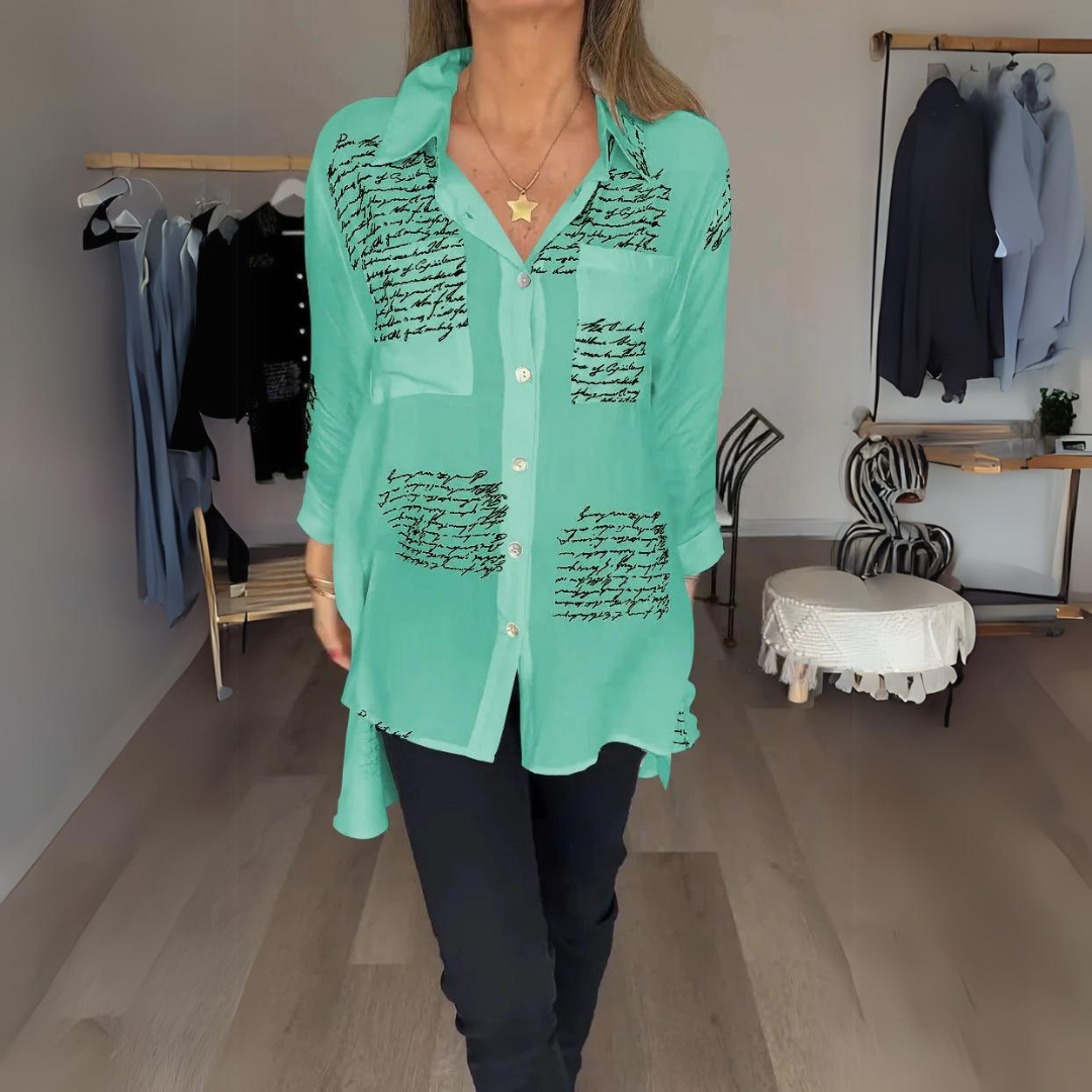 Handwritten Button-Up Shirt