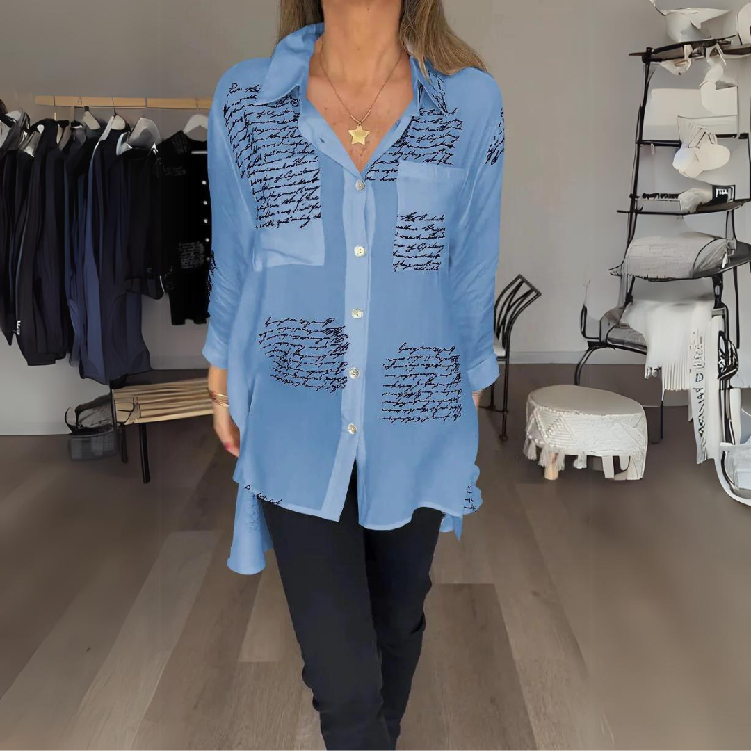 Handwritten Button-Up Shirt