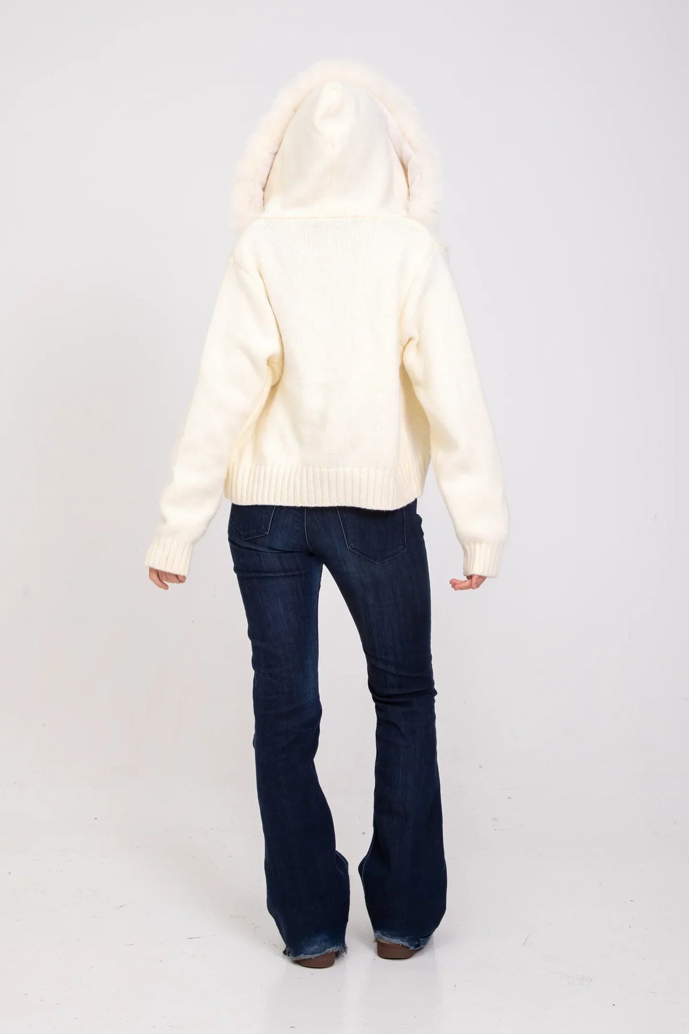 Megiste |  Knitted Jacket with Natural Fur