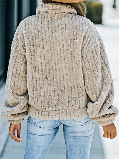 Khaki Fluffy Jacket