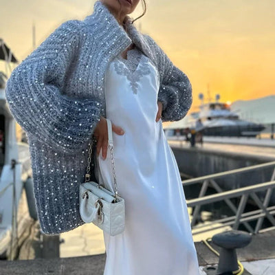 Loose Knitted Cardigan Sweater