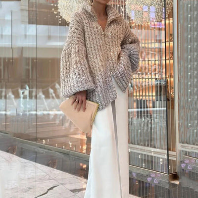 Loose Knitted Cardigan Sweater