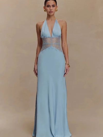Natalia | Maxi Dress - Blue and Black