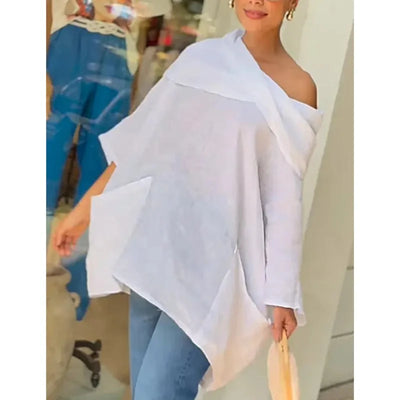 Taylor | New Off Shoulder Blouse Bat Sleeve with Pocket Top