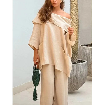 Taylor | New Off Shoulder Blouse Bat Sleeve with Pocket Top